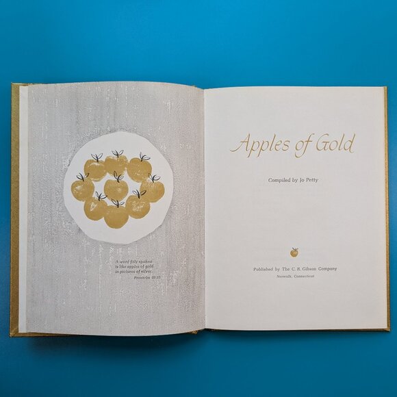 Vintage 1962 Apples of Gold Hardcover Book Compiled by Jo Petty - Picture 2 of 7